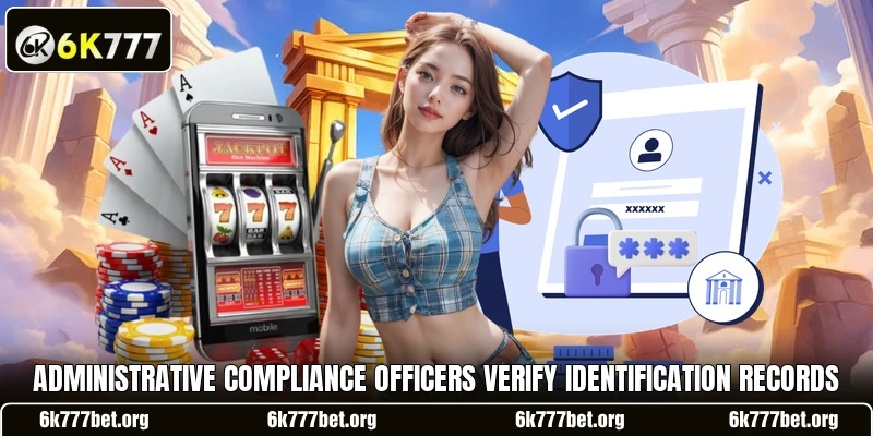 Administrative compliance officers verify identification records Administrative compliance officers verify identification records