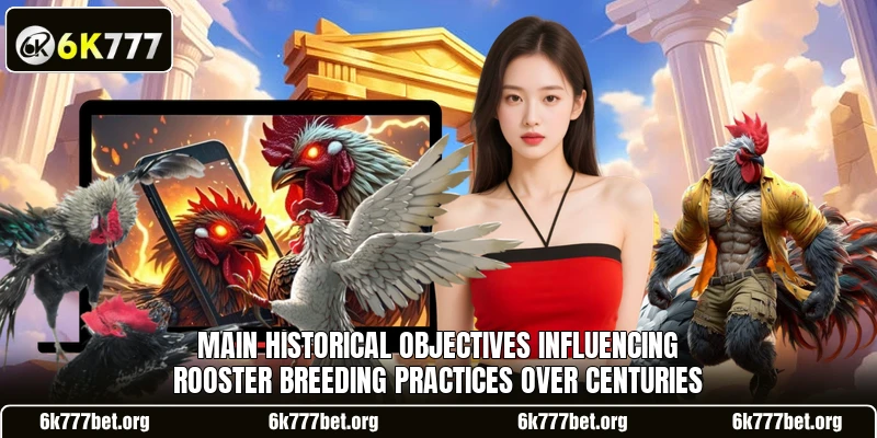 Main historical objectives influencing rooster breeding practices over centuries