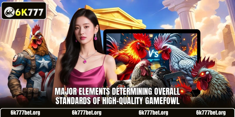 Major elements determining overall standards of high-quality gamefowl
