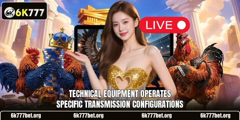 Technical equipment operates specific transmission configurations