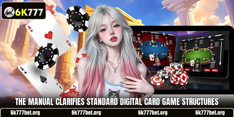 The manual clarifies standard digital card game structures The manual clarifies standard digital card game structures