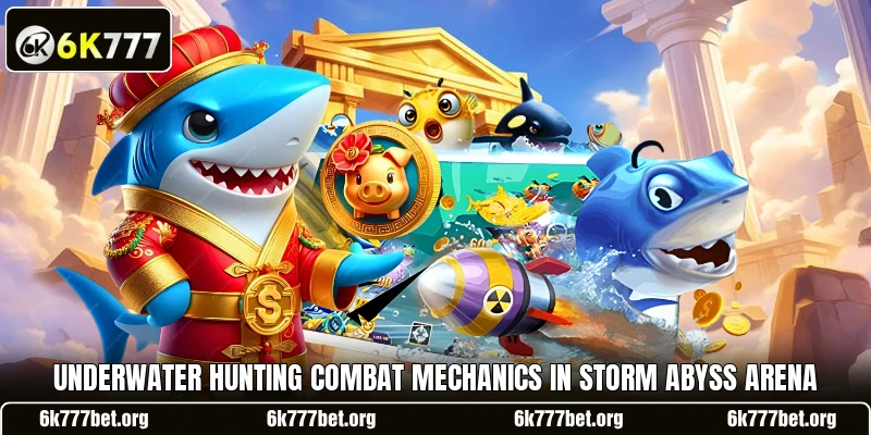 Underwater hunting combat mechanics in Storm Abyss Arena