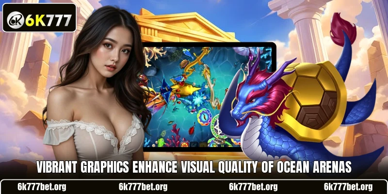 Vibrant graphics enhance visual quality of ocean arenas Vibrant graphics enhance visual quality of ocean arenas